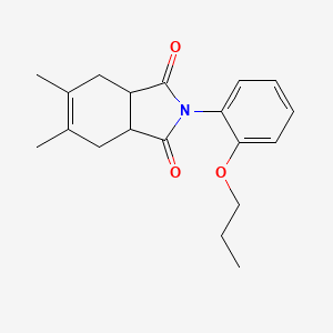 molecular formula C19H23NO3 B5047478 5,6-DIMETHYL-2-(2-PROPOXY-PHENYL)-3A,4,7,7A-TETRAHYDRO-ISOINDOLE-1,3-DIONE 