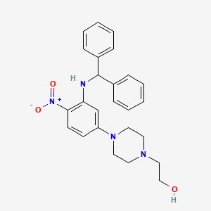 2-(4-{3-[(diphenylmethyl)amino]-4-nitrophenyl}-1-piperazinyl)ethanol