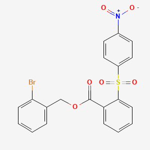 2-bromobenzyl 2-[(4-nitrophenyl)sulfonyl]benzoate