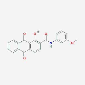 molecular formula C22H15NO5 B5047537 1-hydroxy-N-(3-methoxyphenyl)-9,10-dioxo-9,10-dihydro-2-anthracenecarboxamide 