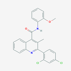 molecular formula C24H18Cl2N2O2 B5047542 2-(2,4-dichlorophenyl)-N-(2-methoxyphenyl)-3-methyl-4-quinolinecarboxamide 