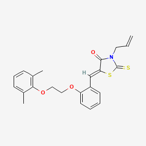 molecular formula C23H23NO3S2 B5047564 3-allyl-5-{2-[2-(2,6-dimethylphenoxy)ethoxy]benzylidene}-2-thioxo-1,3-thiazolidin-4-one 