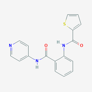 molecular formula C17H13N3O2S B504757 N-{2-[(4-pyridinylamino)carbonyl]phenyl}-2-thiophenecarboxamide 
