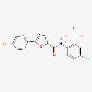 molecular formula C18H10BrClF3NO2 B5047572 5-(4-bromophenyl)-N-[4-chloro-2-(trifluoromethyl)phenyl]-2-furamide 