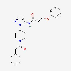 N-{1-[1-(cyclohexylacetyl)-4-piperidinyl]-1H-pyrazol-5-yl}-3-phenoxypropanamide