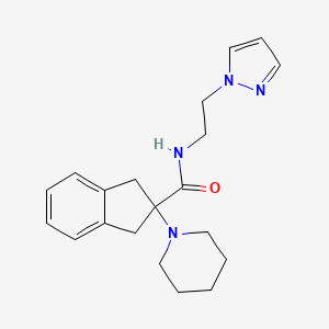 2-(1-piperidinyl)-N-[2-(1H-pyrazol-1-yl)ethyl]-2-indanecarboxamide