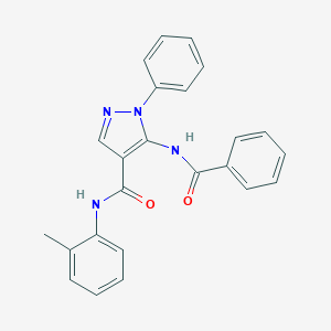 molecular formula C24H20N4O2 B504760 5-Benzoylamino-1-phenyl-1H-pyrazole-4-carboxylic acid o-tolylamide 