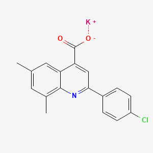 molecular formula C18H13ClKNO2 B5047606 potassium 2-(4-chlorophenyl)-6,8-dimethyl-4-quinolinecarboxylate 