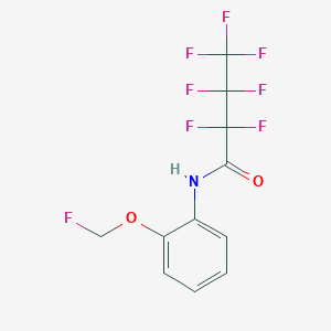 molecular formula C11H7F8NO2 B5047628 2,2,3,3,4,4,4-heptafluoro-N-[2-(fluoromethoxy)phenyl]butanamide 