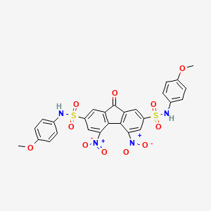 N,N'-bis(4-methoxyphenyl)-4,5-dinitro-9-oxo-9H-fluorene-2,7-disulfonamide