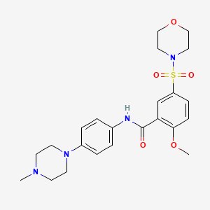 2-methoxy-N-[4-(4-methyl-1-piperazinyl)phenyl]-5-(4-morpholinylsulfonyl)benzamide