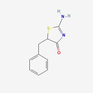 molecular formula C10H10N2OS B5047668 5-benzyl-2-imino-1,3-thiazolidin-4-one 