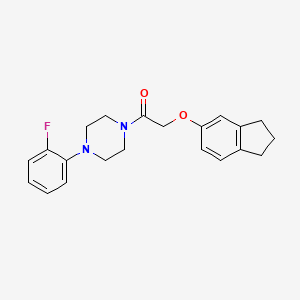 1-[(2,3-dihydro-1H-inden-5-yloxy)acetyl]-4-(2-fluorophenyl)piperazine