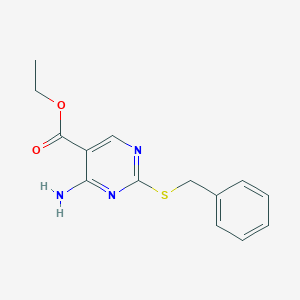 molecular formula C14H15N3O2S B5047688 ethyl 4-amino-2-(benzylsulfanyl)pyrimidine-5-carboxylate CAS No. 7149-62-4