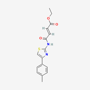 molecular formula C16H16N2O3S B5047693 ethyl 4-{[4-(4-methylphenyl)-1,3-thiazol-2-yl]amino}-4-oxo-2-butenoate 