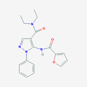 molecular formula C19H20N4O3 B504770 N,N-diethyl-5-(2-furoylamino)-1-phenyl-1H-pyrazole-4-carboxamide 