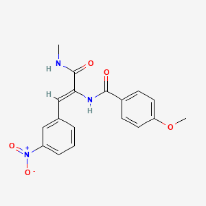 molecular formula C18H17N3O5 B5047707 4-methoxy-N-[1-[(methylamino)carbonyl]-2-(3-nitrophenyl)vinyl]benzamide 