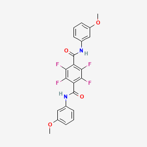 molecular formula C22H16F4N2O4 B5047713 2,3,5,6-tetrafluoro-N,N'-bis(3-methoxyphenyl)terephthalamide 