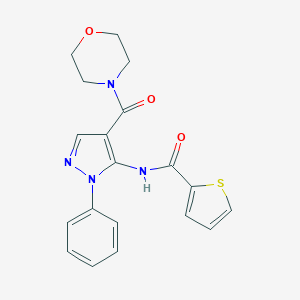 N-[4-(morpholine-4-carbonyl)-2-phenylpyrazol-3-yl]thiophene-2-carboxamide