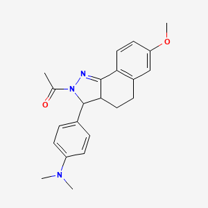 4-(2-acetyl-7-methoxy-3,3a,4,5-tetrahydro-2H-benzo[g]indazol-3-yl)-N,N-dimethylaniline