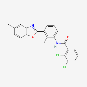 2,3-dichloro-N-[2-methyl-3-(5-methyl-1,3-benzoxazol-2-yl)phenyl]benzamide