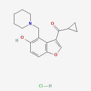 cyclopropyl[5-hydroxy-4-(1-piperidinylmethyl)-1-benzofuran-3-yl]methanone hydrochloride