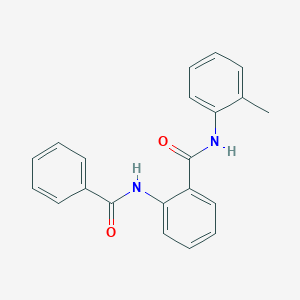 molecular formula C21H18N2O2 B504780 2-benzamido-N-(2-methylphenyl)benzamide CAS No. 94871-75-7