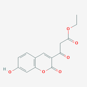 molecular formula C14H12O6 B504781 ethyl 3-(7-hydroxy-2-oxo-2H-chromen-3-yl)-3-oxopropanoate 