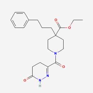 ethyl 1-[(6-oxo-1,4,5,6-tetrahydro-3-pyridazinyl)carbonyl]-4-(3-phenylpropyl)-4-piperidinecarboxylate