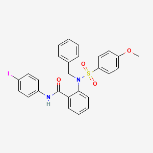 molecular formula C27H23IN2O4S B5047812 2-{benzyl[(4-methoxyphenyl)sulfonyl]amino}-N-(4-iodophenyl)benzamide 