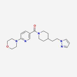 4-[5-({4-[2-(1H-pyrazol-1-yl)ethyl]-1-piperidinyl}carbonyl)-2-pyridinyl]morpholine