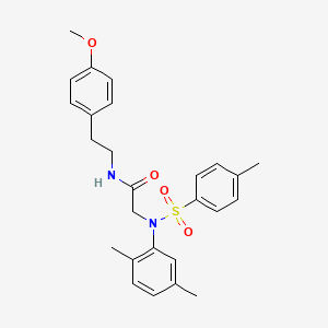 molecular formula C26H30N2O4S B5047853 N~2~-(2,5-dimethylphenyl)-N~1~-[2-(4-methoxyphenyl)ethyl]-N~2~-[(4-methylphenyl)sulfonyl]glycinamide 