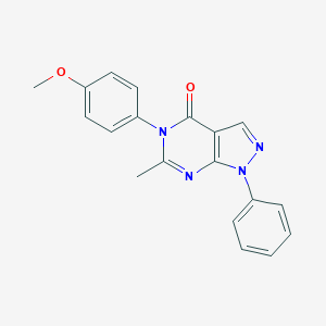 molecular formula C19H16N4O2 B504786 5-(4-methoxyphenyl)-6-methyl-1-phenyl-1,5-dihydro-4H-pyrazolo[3,4-d]pyrimidin-4-one 
