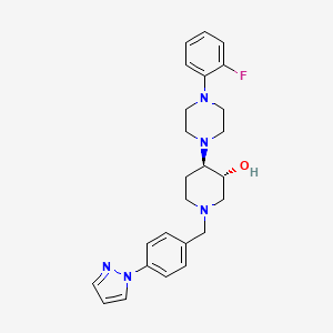 (3R*,4R*)-4-[4-(2-fluorophenyl)-1-piperazinyl]-1-[4-(1H-pyrazol-1-yl)benzyl]-3-piperidinol