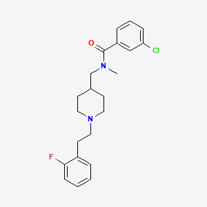 molecular formula C22H26ClFN2O B5047904 3-chloro-N-({1-[2-(2-fluorophenyl)ethyl]-4-piperidinyl}methyl)-N-methylbenzamide 