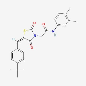 2-[5-(4-tert-butylbenzylidene)-2,4-dioxo-1,3-thiazolidin-3-yl]-N-(3,4-dimethylphenyl)acetamide