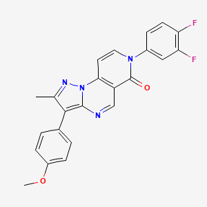 molecular formula C23H16F2N4O2 B5047929 7-(3,4-difluorophenyl)-3-(4-methoxyphenyl)-2-methylpyrazolo[1,5-a]pyrido[3,4-e]pyrimidin-6(7H)-one 