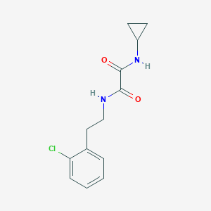 molecular formula C13H15ClN2O2 B504793 N~1~-[2-(2-chlorophenyl)ethyl]-N~2~-cyclopropylethanediamide 