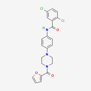 2,5-dichloro-N-{4-[4-(2-furoyl)-1-piperazinyl]phenyl}benzamide