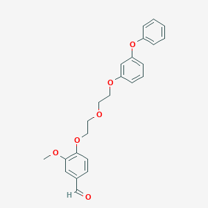 molecular formula C24H24O6 B5047991 3-methoxy-4-{2-[2-(3-phenoxyphenoxy)ethoxy]ethoxy}benzaldehyde 