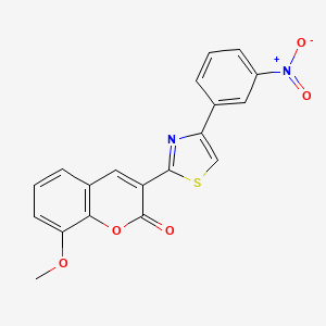 8-methoxy-3-[4-(3-nitrophenyl)-1,3-thiazol-2-yl]-2H-chromen-2-one