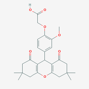 [2-methoxy-4-(3,3,6,6-tetramethyl-1,8-dioxo-2,3,4,5,6,7,8,9-octahydro-1H-xanthen-9-yl)phenoxy]acetic acid