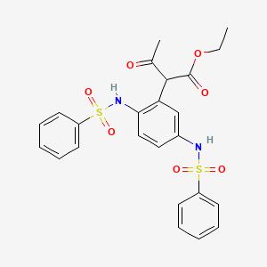 Ethyl 2-[2,5-bis(benzenesulfonamido)phenyl]-3-oxobutanoate