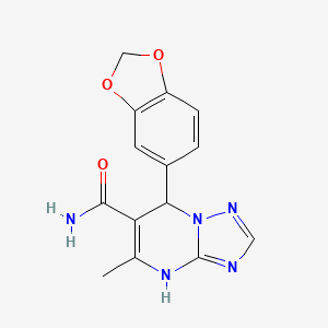 7-(1,3-benzodioxol-5-yl)-5-methyl-4,7-dihydro[1,2,4]triazolo[1,5-a]pyrimidine-6-carboxamide