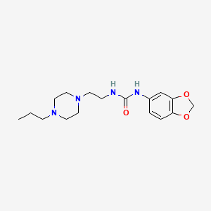 molecular formula C17H26N4O3 B5048044 3-(2H-1,3-Benzodioxol-5-YL)-1-[2-(4-propylpiperazin-1-YL)ethyl]urea 