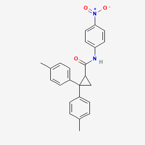 2,2-bis(4-methylphenyl)-N-(4-nitrophenyl)cyclopropanecarboxamide