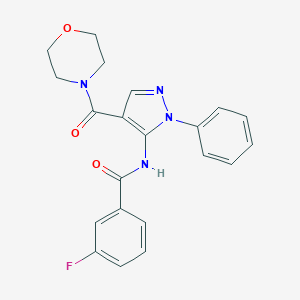 3-fluoro-N-[4-(4-morpholinylcarbonyl)-1-phenyl-1H-pyrazol-5-yl]benzamide