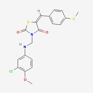 3-{[(3-chloro-4-methoxyphenyl)amino]methyl}-5-[4-(methylthio)benzylidene]-1,3-thiazolidine-2,4-dione