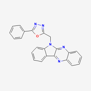 molecular formula C23H15N5O B5048112 6-[(5-phenyl-1,3,4-oxadiazol-2-yl)methyl]-6H-indolo[2,3-b]quinoxaline 