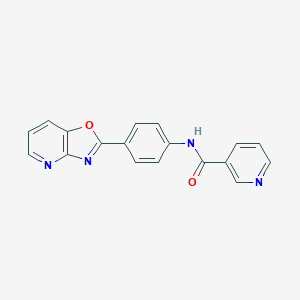 N-[4-([1,3]oxazolo[4,5-b]pyridin-2-yl)phenyl]pyridine-3-carboxamide